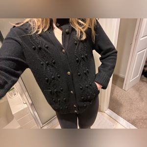 Cute Button up black sweater